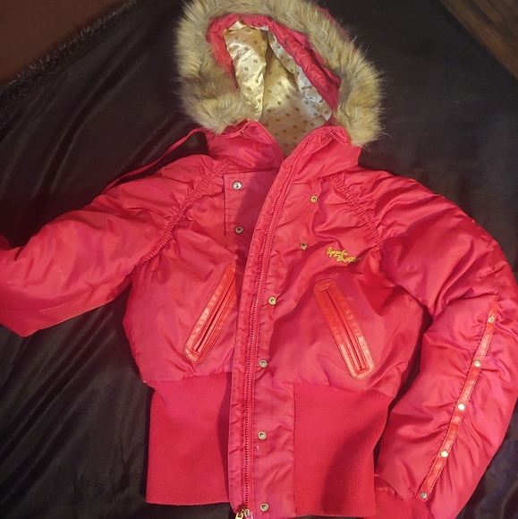 Apple Bottom Bomber Jacket . Size Large - Picture 4 of 4